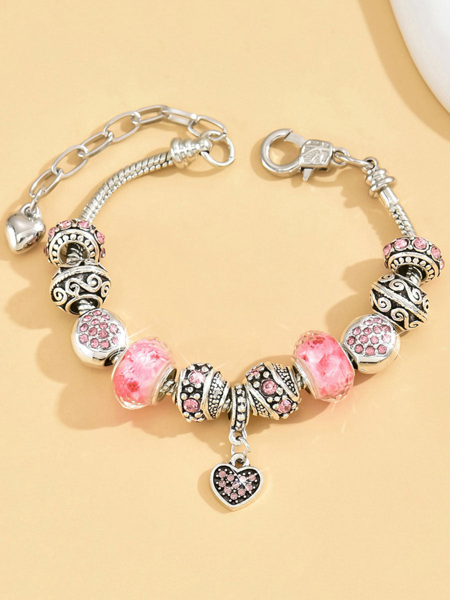 Pulseira rosa câncer de mama feminino