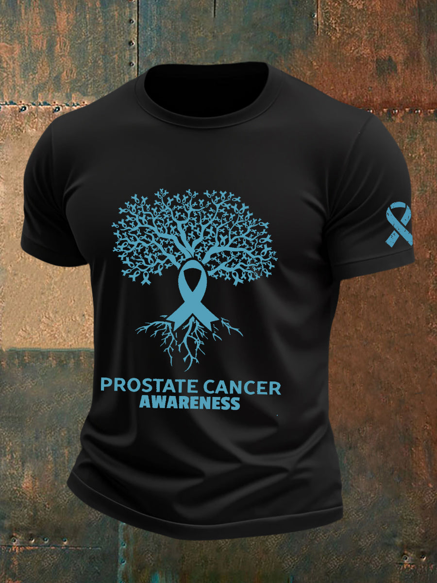 Camiseta masculina consciência do câncer de próstata