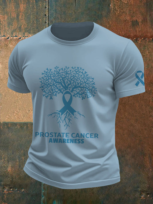 Camiseta masculina consciência do câncer de próstata