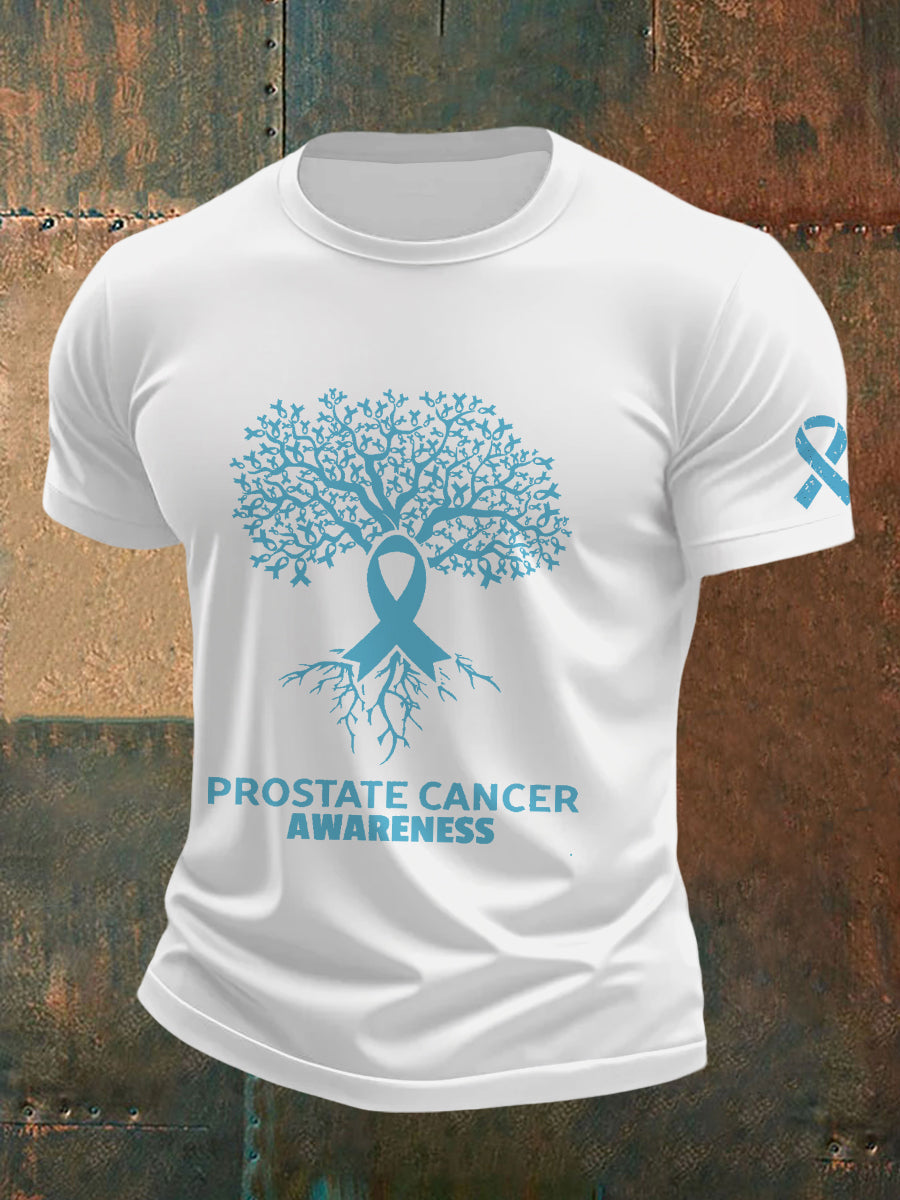 Camiseta masculina consciência do câncer de próstata