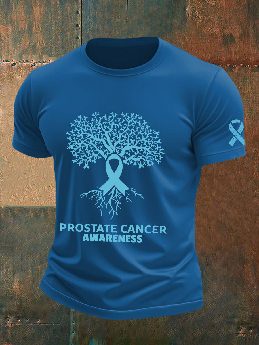 Camiseta masculina consciência do câncer de próstata