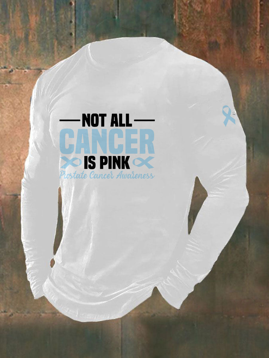 Consciência do câncer de próstata masculino imprimir camiseta casual