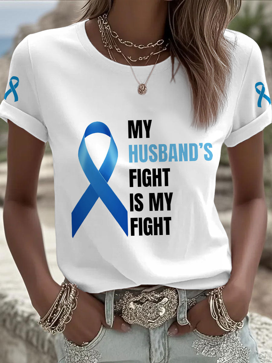 Mulheres próstata câncer consciência esposa t-shirts