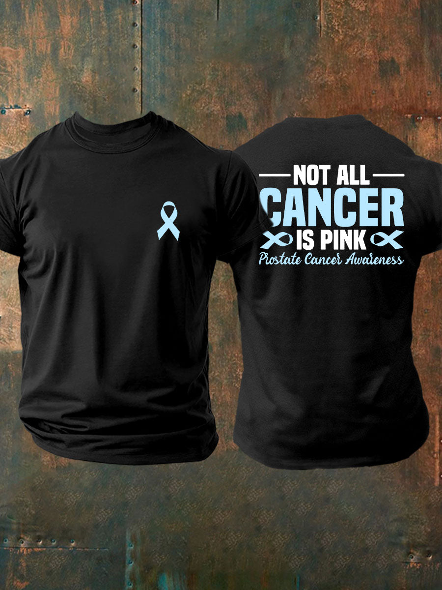 Consciência do câncer de próstata masculino imprimir camiseta casual