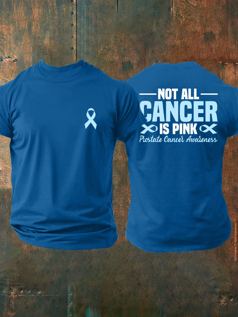 Consciência do câncer de próstata masculino imprimir camiseta casual