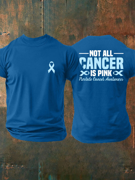 Consciência do câncer de próstata masculino imprimir camiseta casual