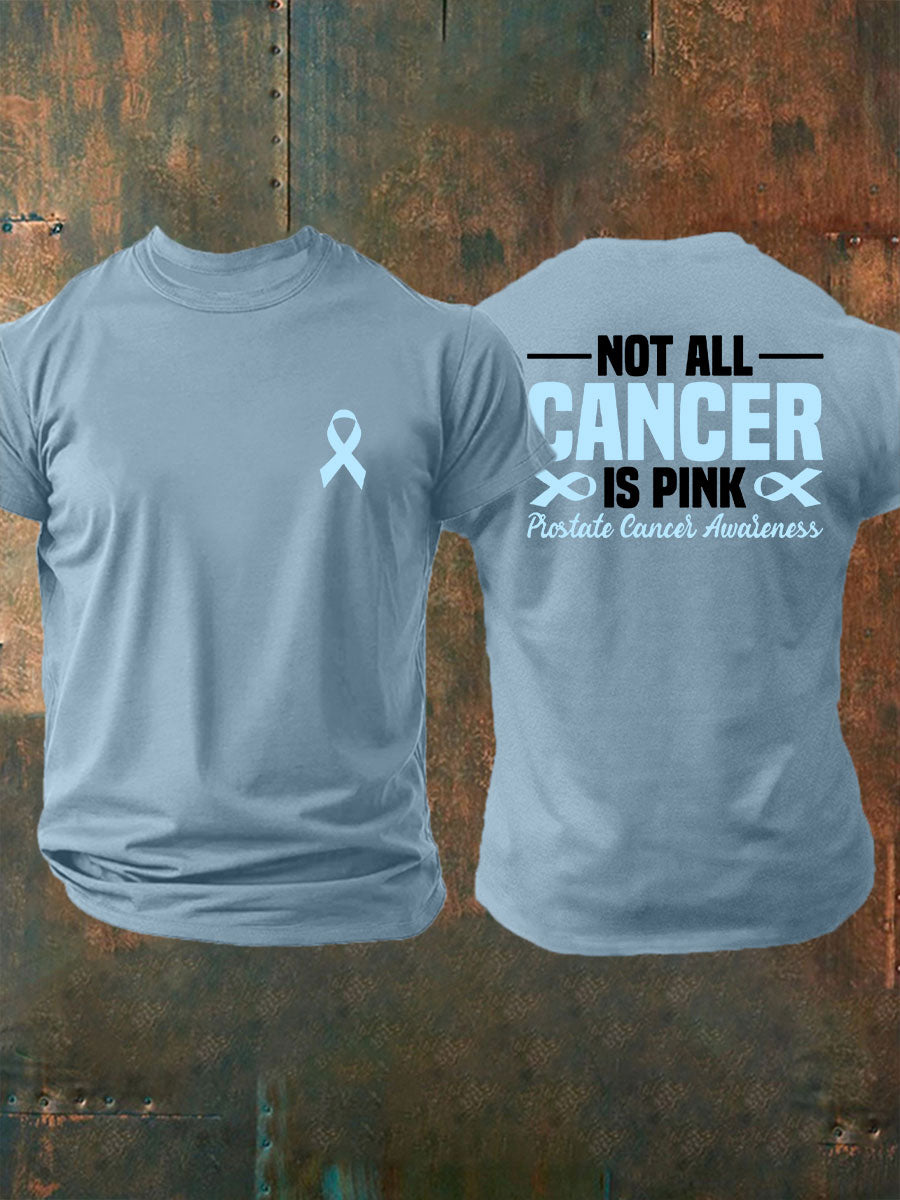 Consciência do câncer de próstata masculino imprimir camiseta casual