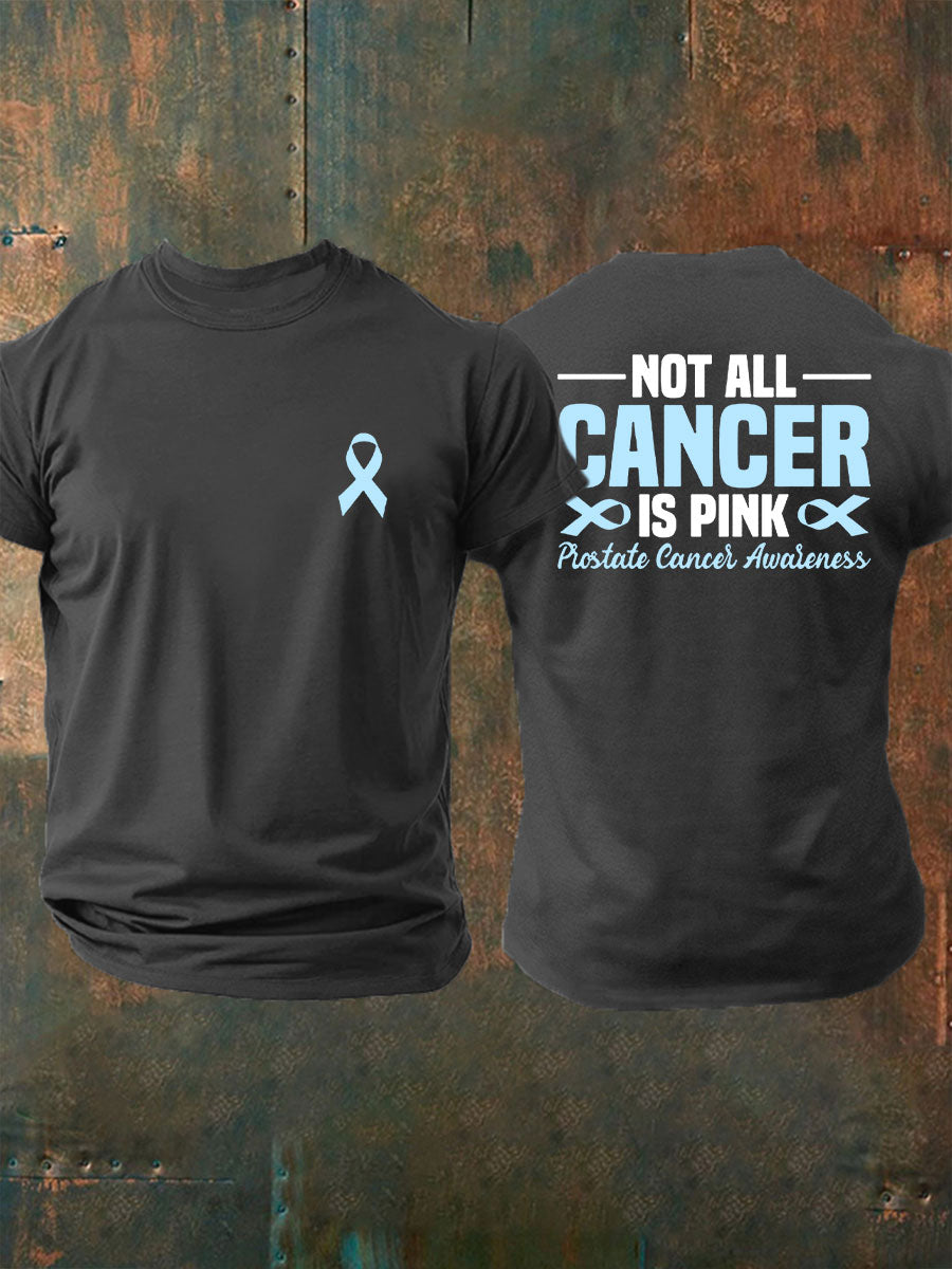 Consciência do câncer de próstata masculino imprimir camiseta casual
