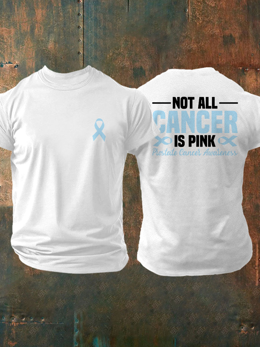 Consciência do câncer de próstata masculino imprimir camiseta casual