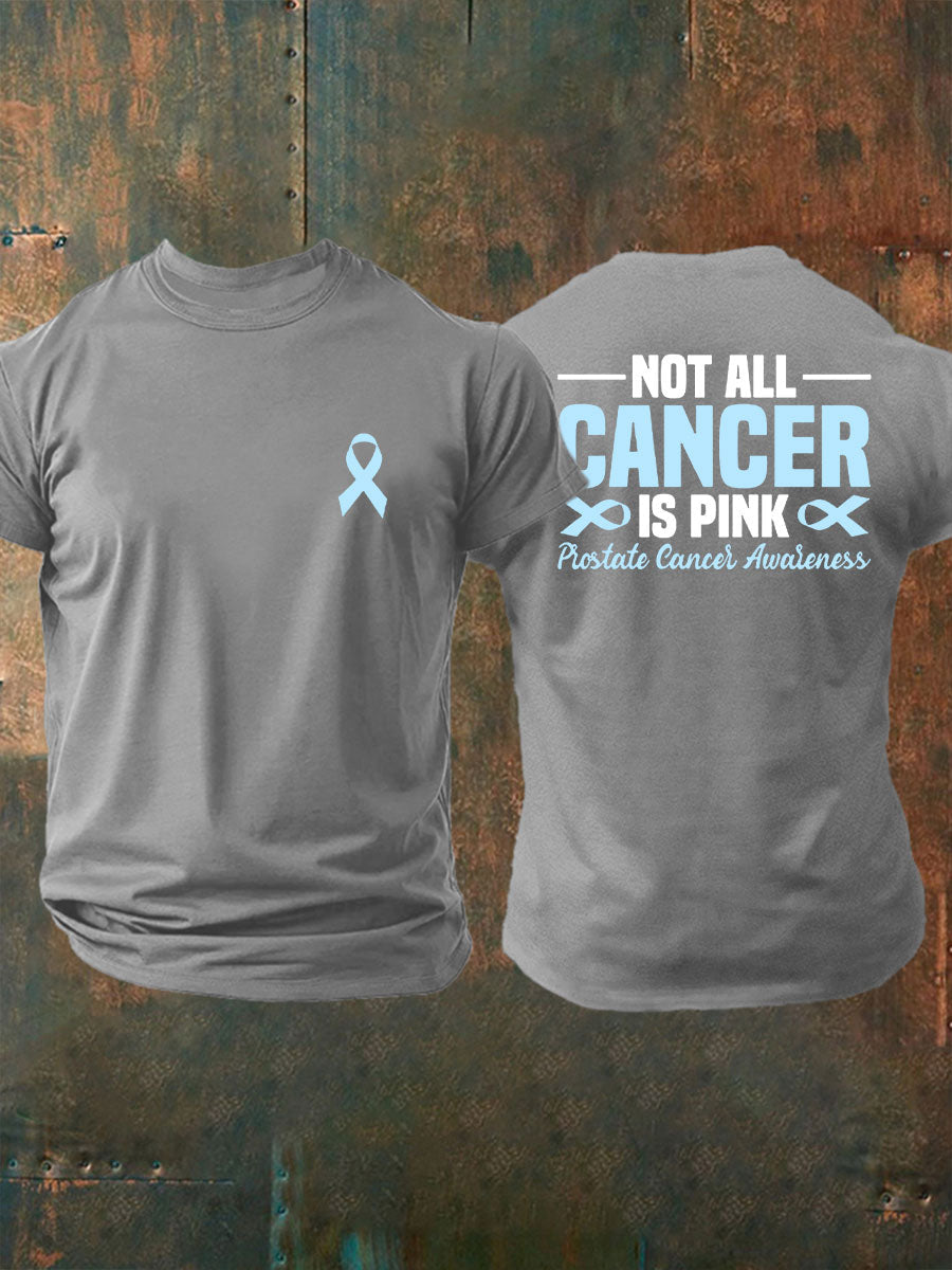 Consciência do câncer de próstata masculino imprimir camiseta casual