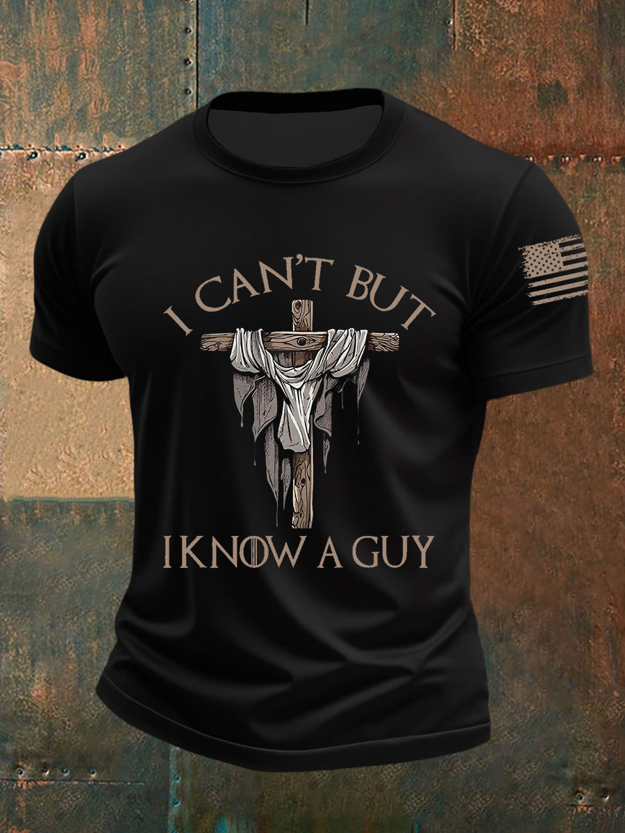 T-shirt de manga curta masculina não consigo, mas conheço um tipo
