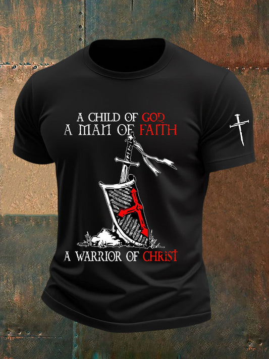 Men's A Man Of Faith Impresso T-shirt Casual