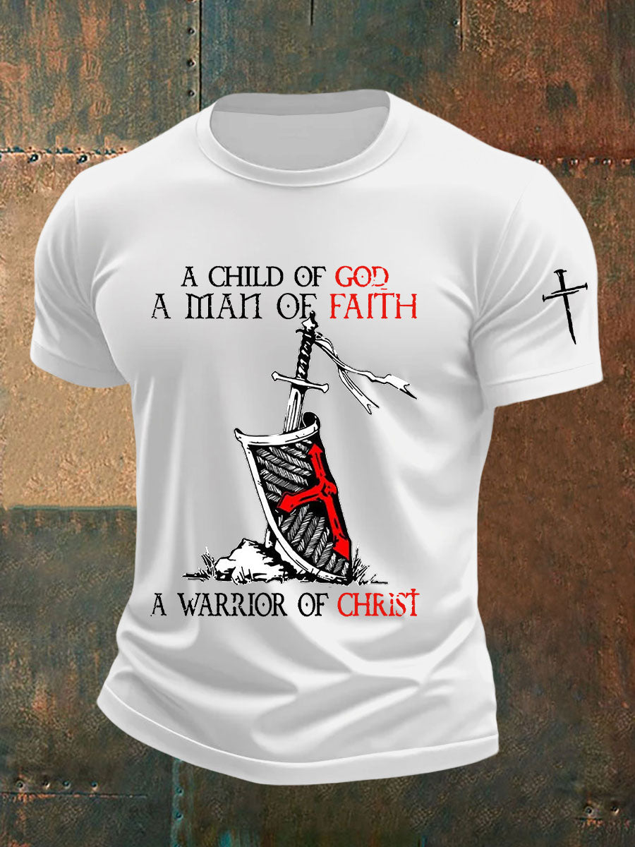 Men's A Man Of Faith Impresso T-shirt Casual