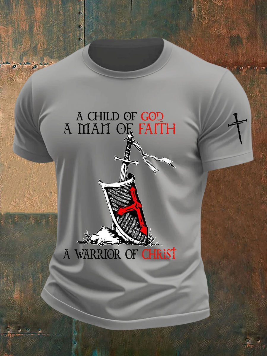 Men's A Man Of Faith Impresso T-shirt Casual