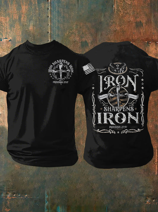 Men's Iron Sharpens Iron T-shirt de manga curta
