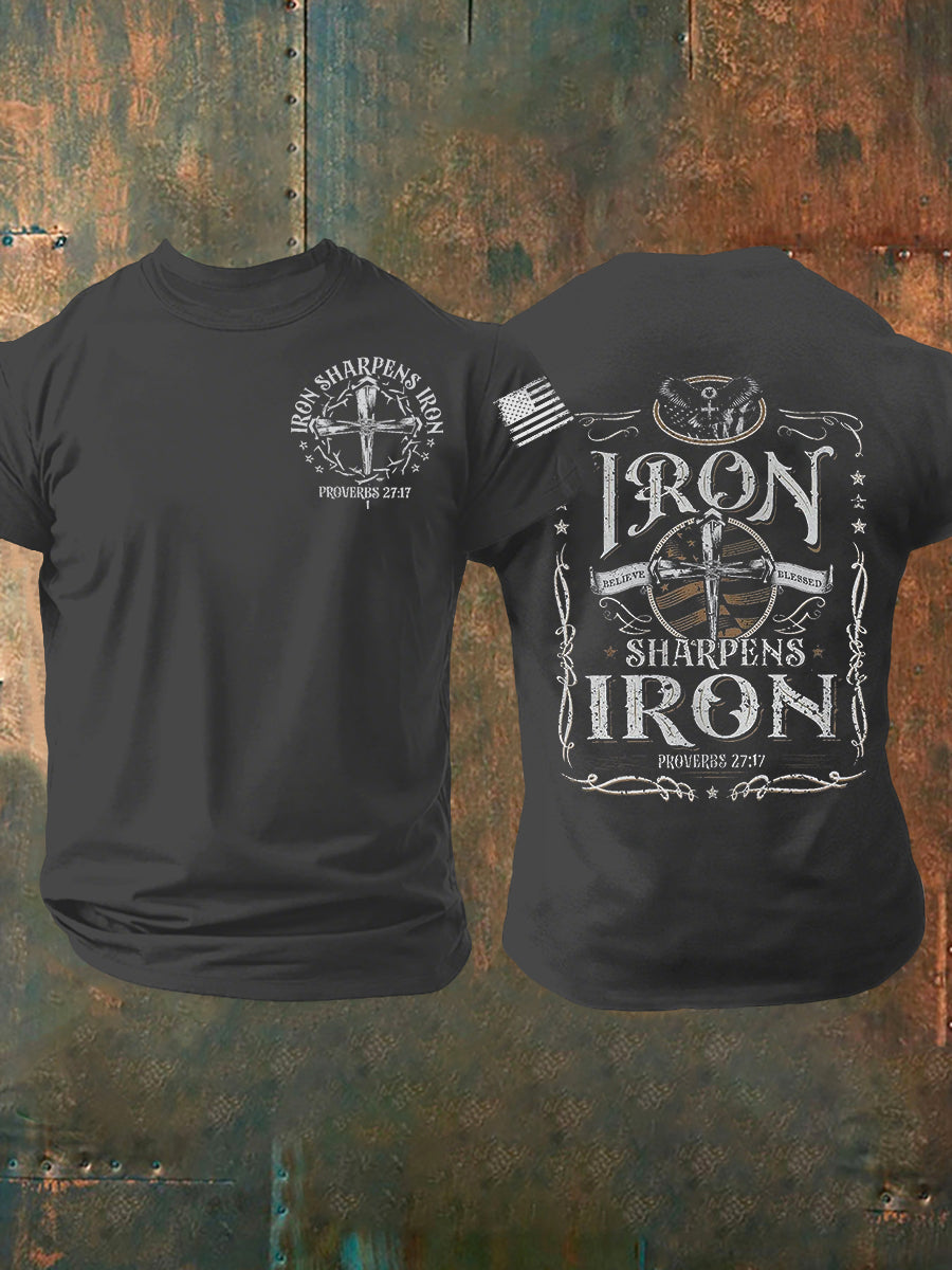 Men's Iron Sharpens Iron T-shirt de manga curta