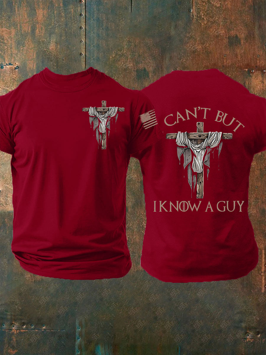 T-shirt de manga curta masculina não consigo, mas conheço um tipo