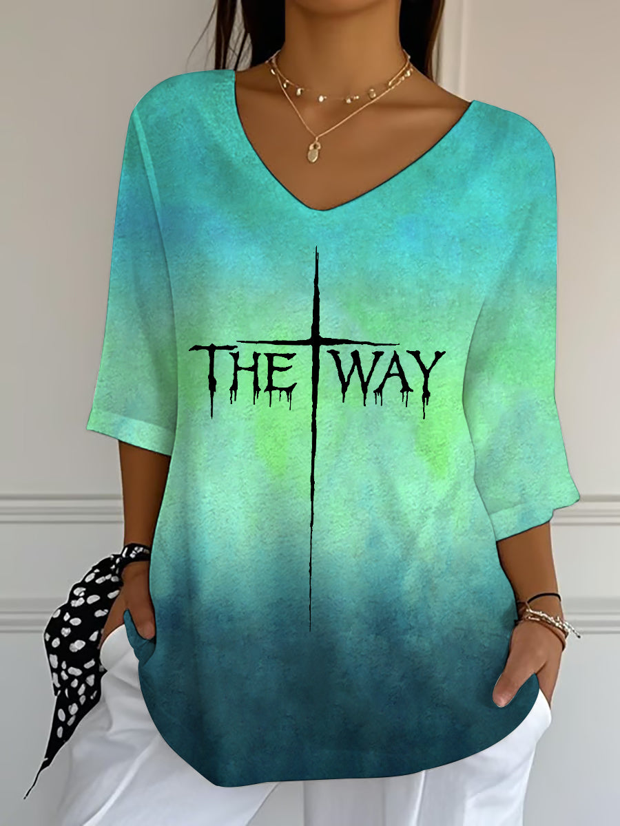 Camiseta de meia manga The Way Cross feminino
