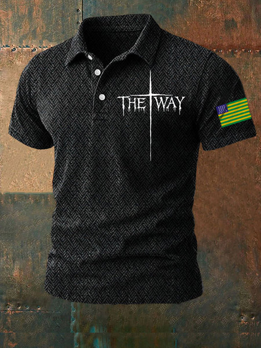 Camisa Polo Casual Fé Brasileira Vintage dos homens