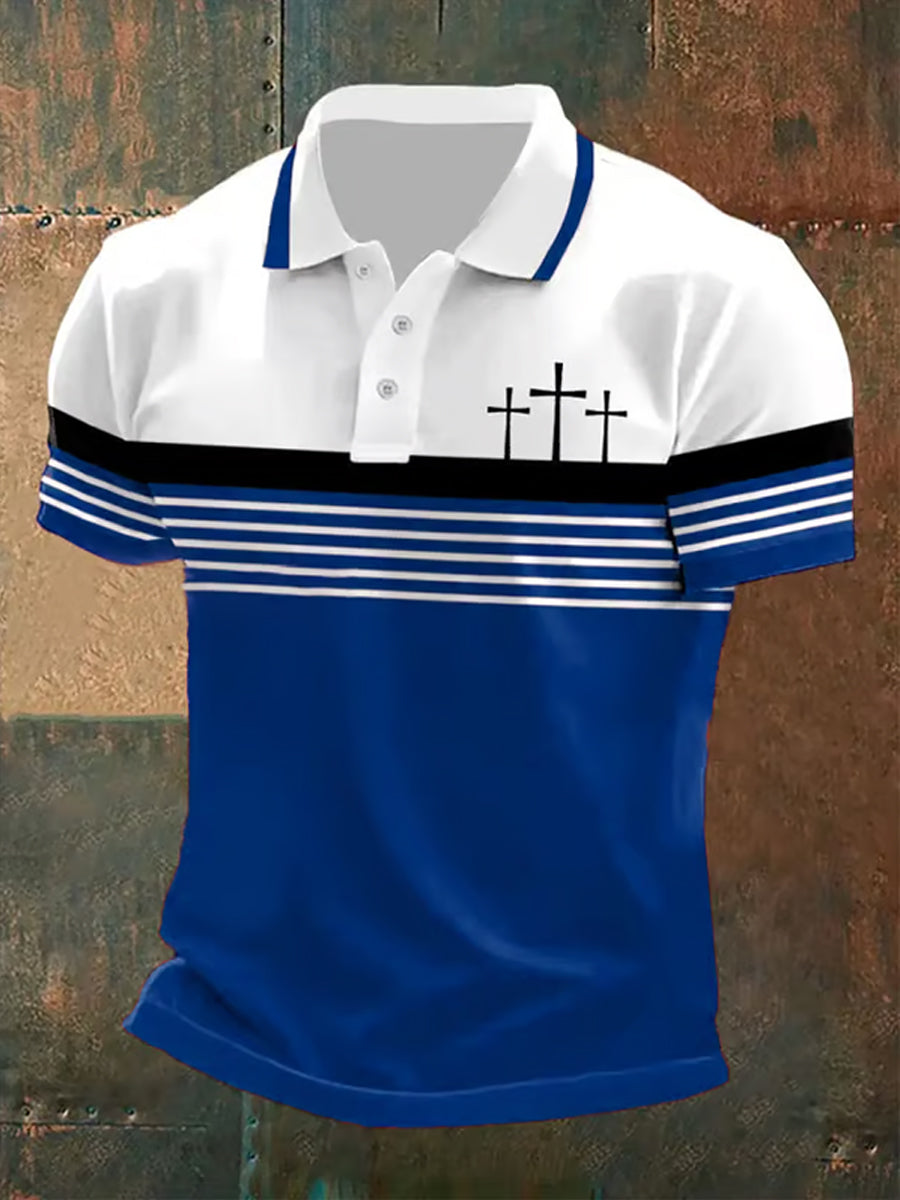 Camisa polo masculina de manga curta