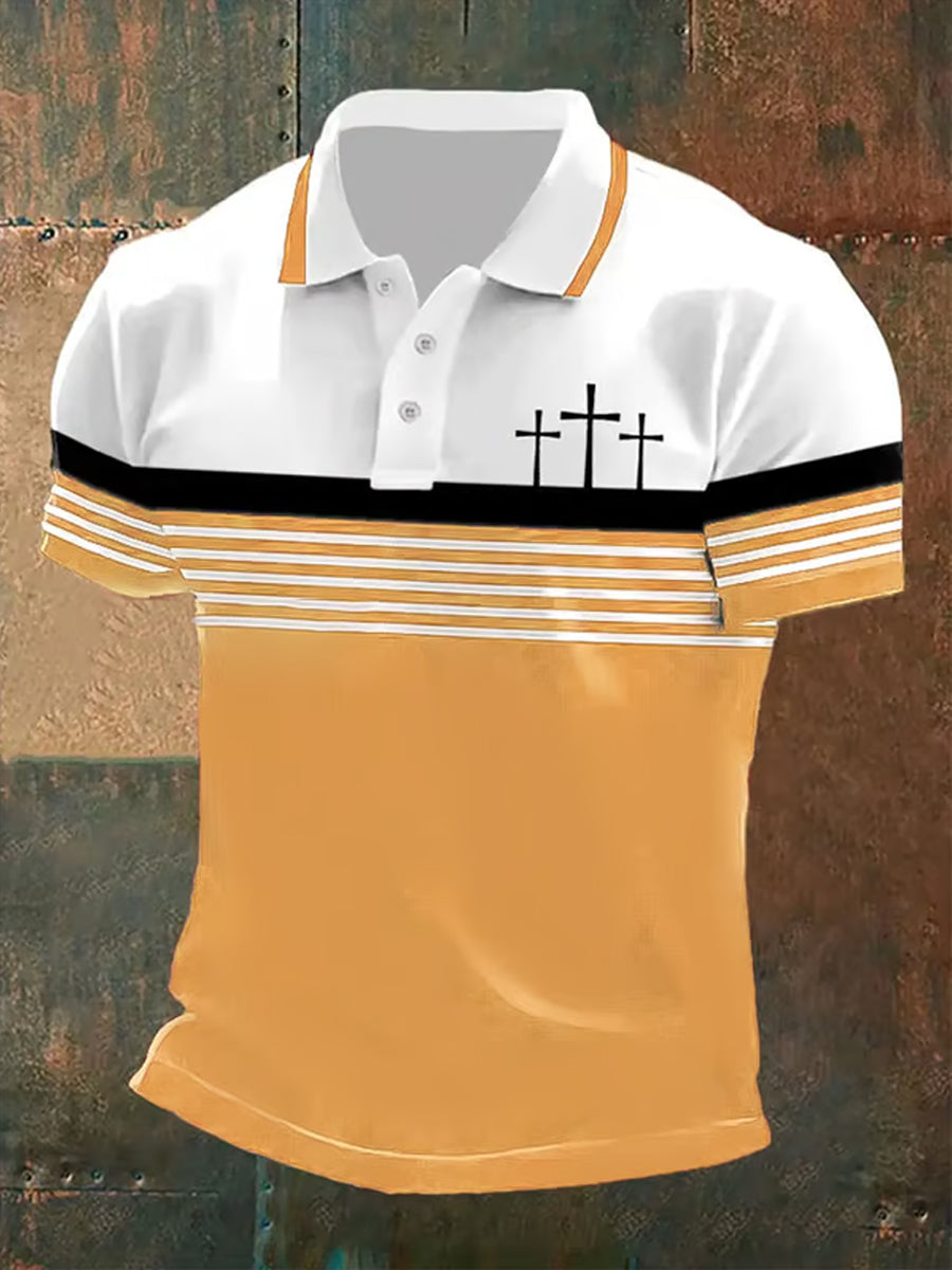 Camisa polo masculina de manga curta
