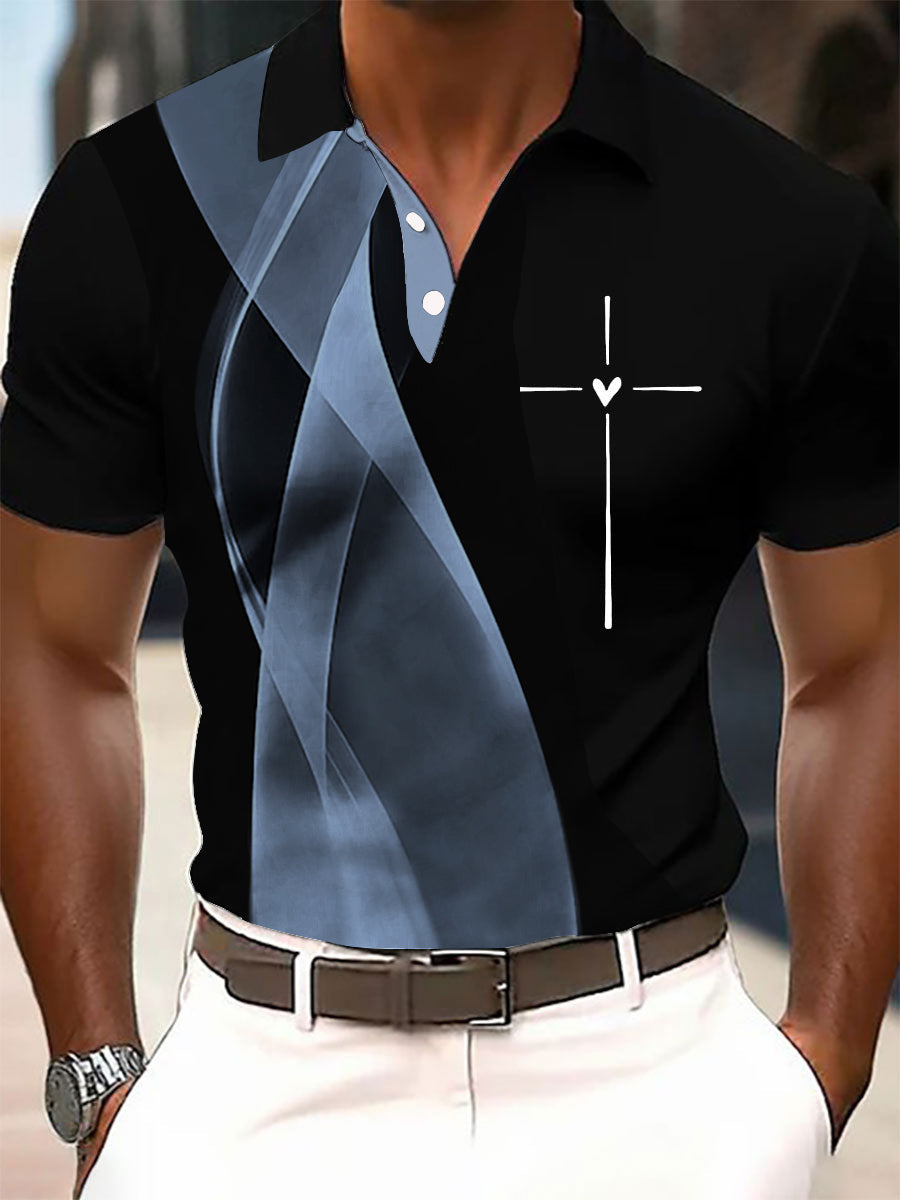 Homens da Fé Cruz Impresso T-shirt Casual