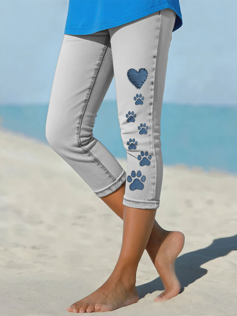 Leggings de pata jeans femininos