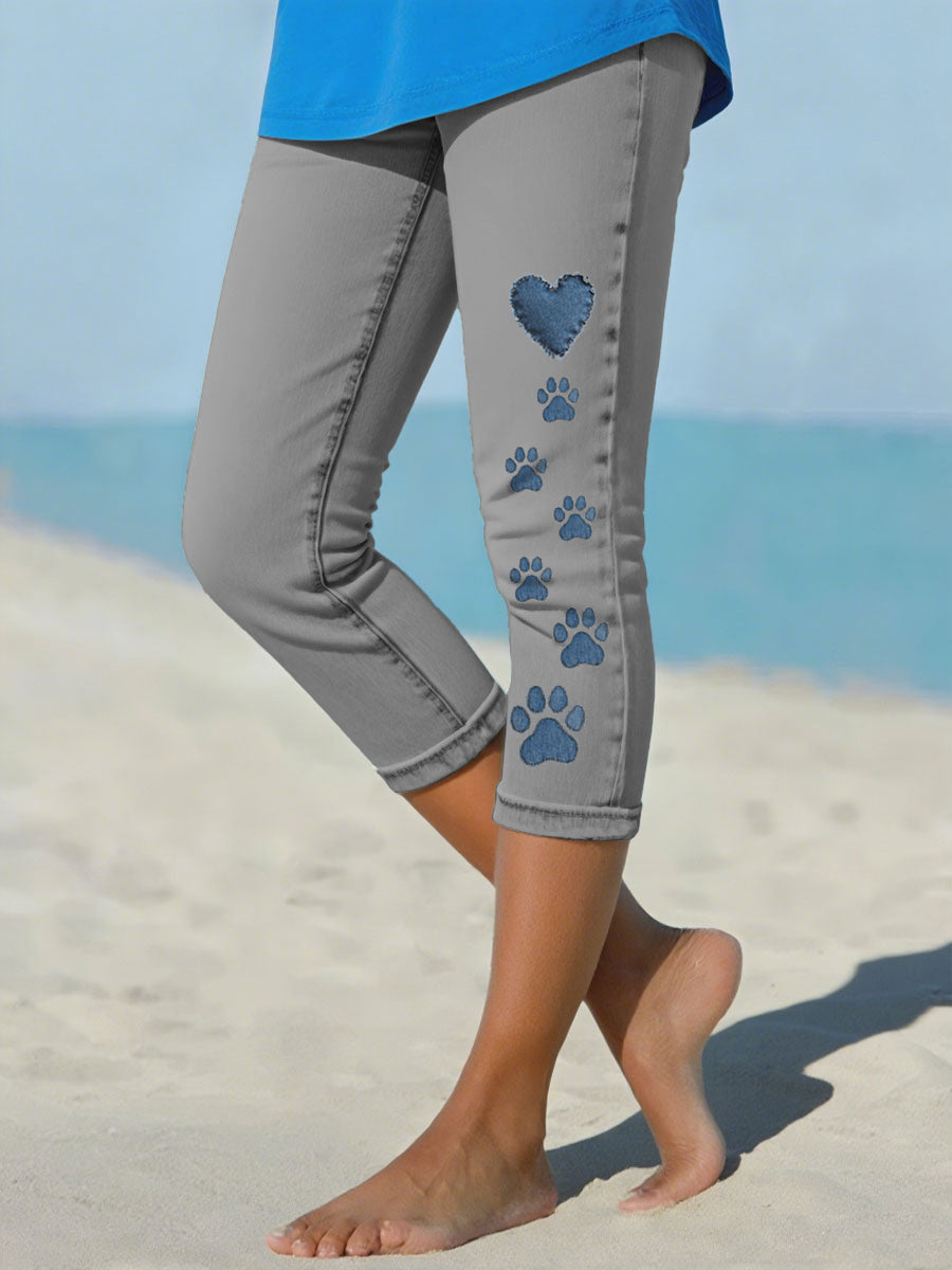 Leggings de pata jeans femininos