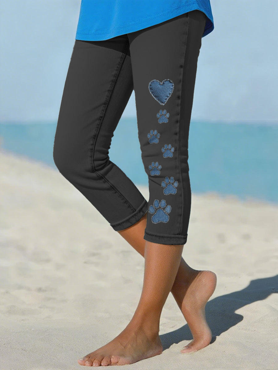 Leggings de pata jeans femininos