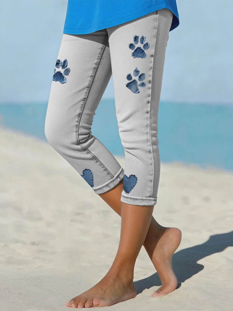 Leggings de pata jeans femininos
