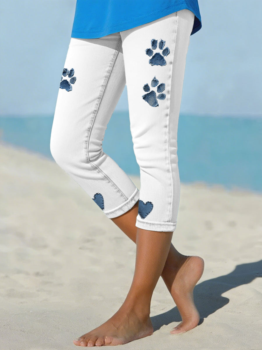 Leggings de pata jeans femininos