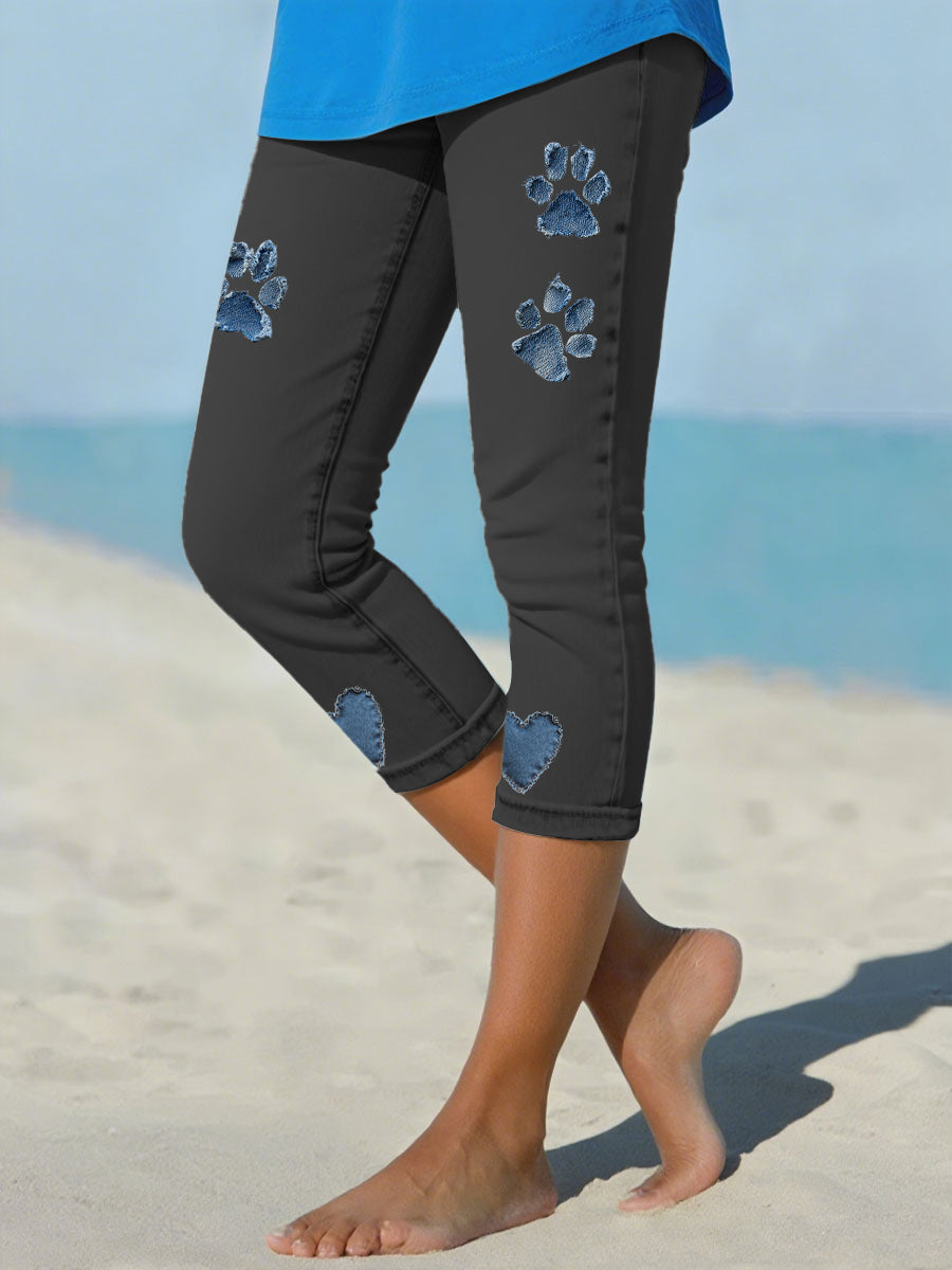 Leggings de pata jeans femininos