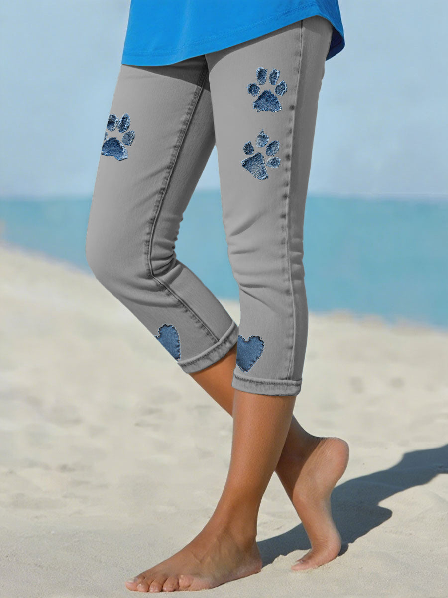 Leggings de pata jeans femininos