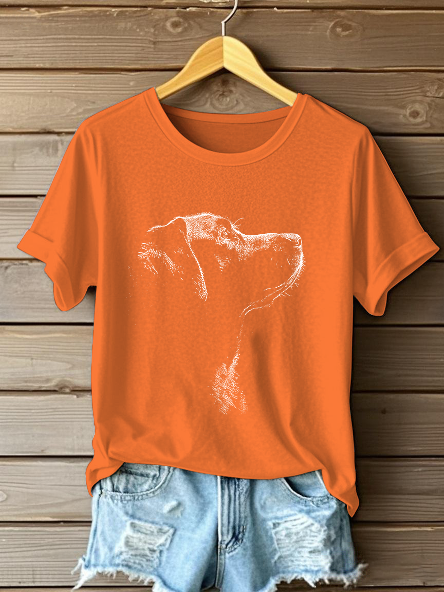 Labrador feminino imprimir camiseta casual