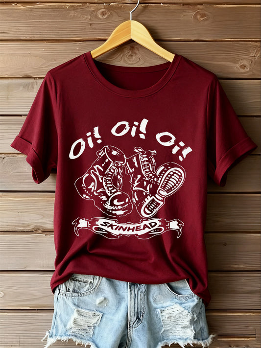 Camiseta Comemorativa Retro Brasil Casual Feminina