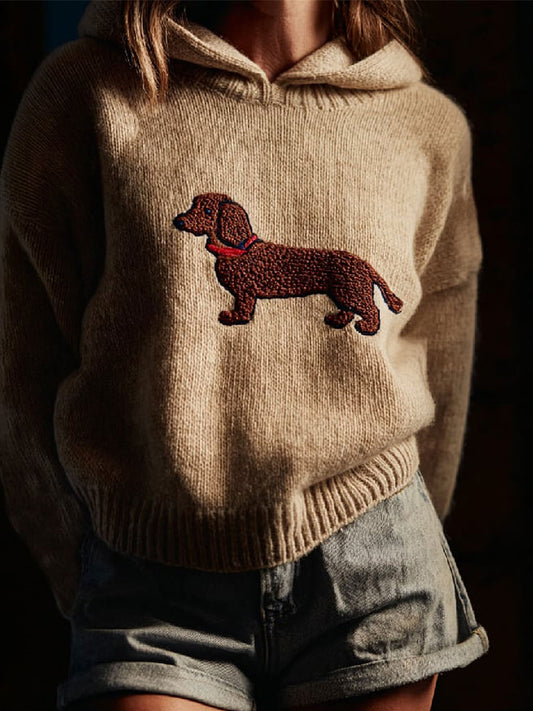 Tops de Dachshund Outono Feminino