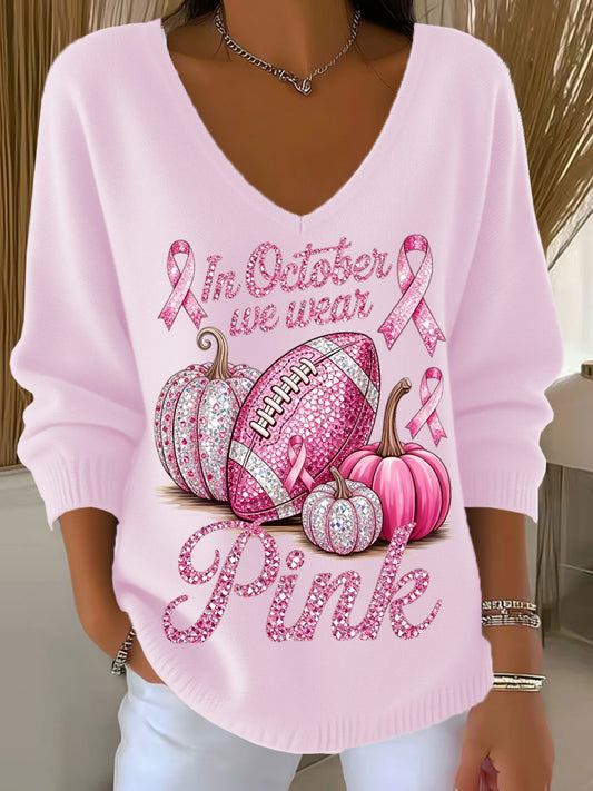 Arte Floral Retro Animal V-Neck Casual Top feminino