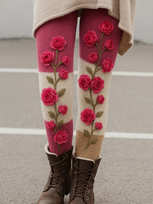 Bottoms de impressão floral arte vintage feminino