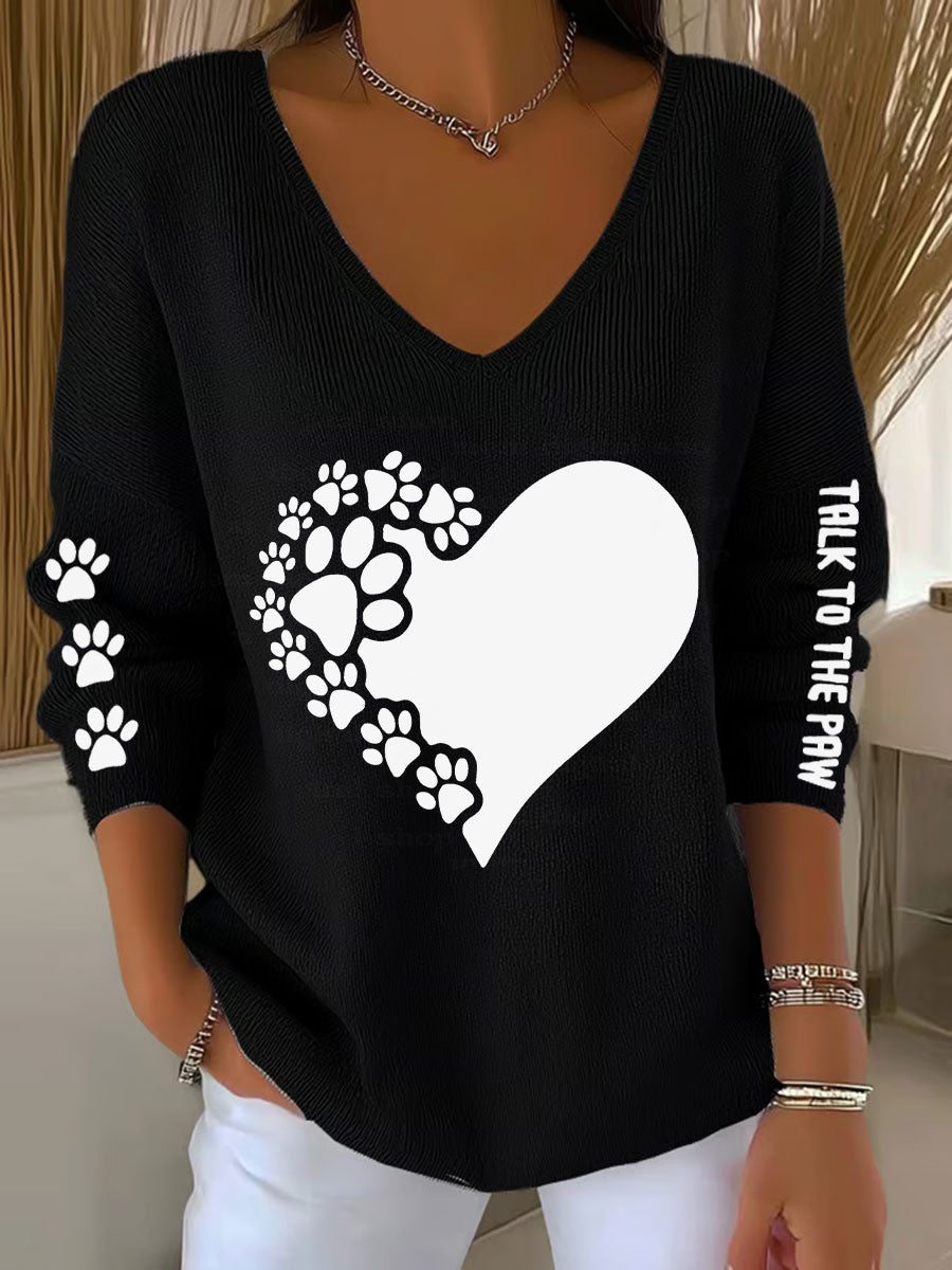 Falar das mulheres para o pata cão v-neck Tops