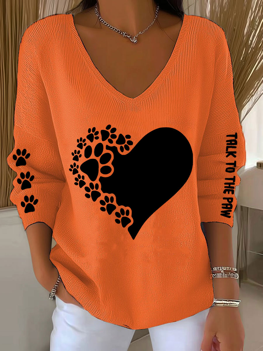 Falar das mulheres para o pata cão v-neck Tops