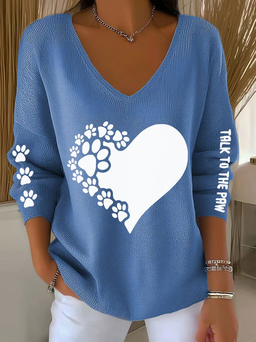 Falar das mulheres para o pata cão v-neck Tops