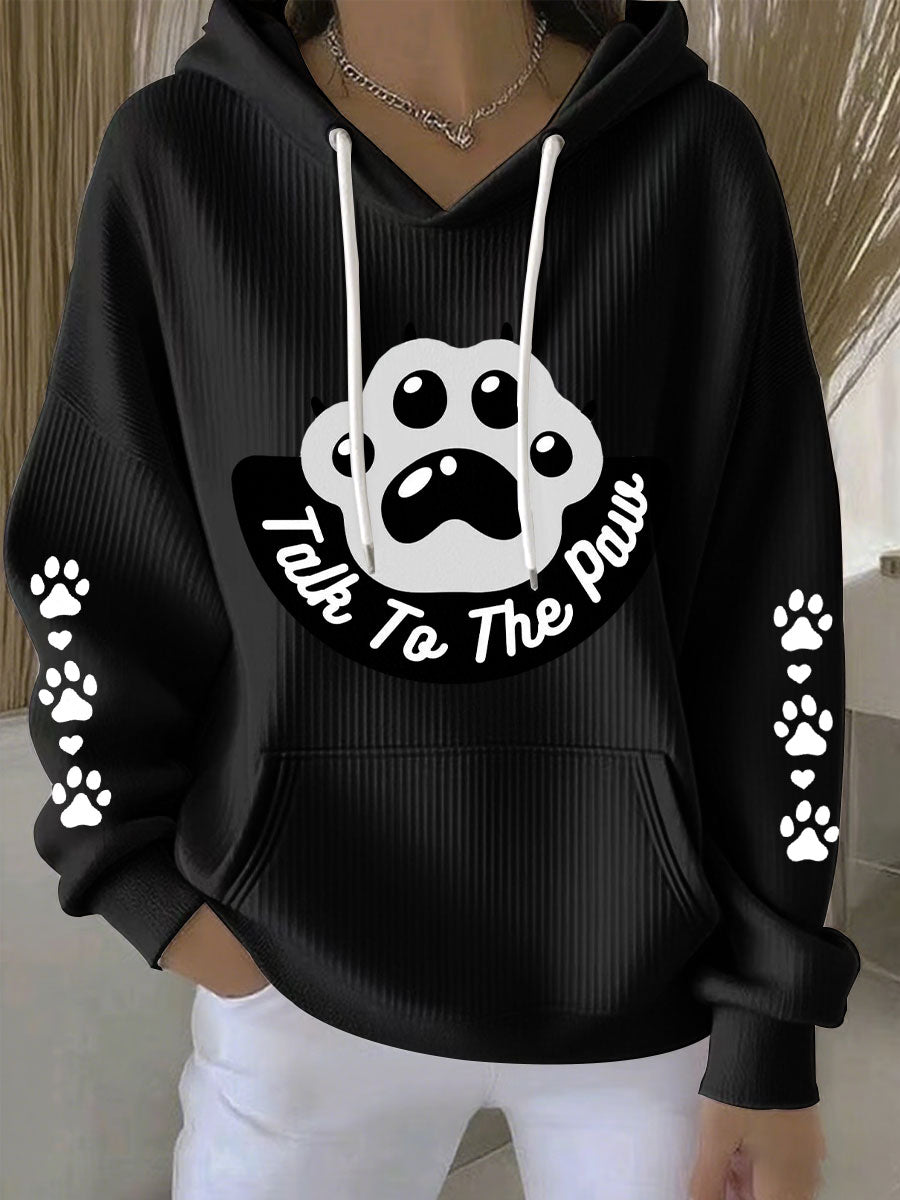 Conversa das mulheres com os Hoodies do cão da pata