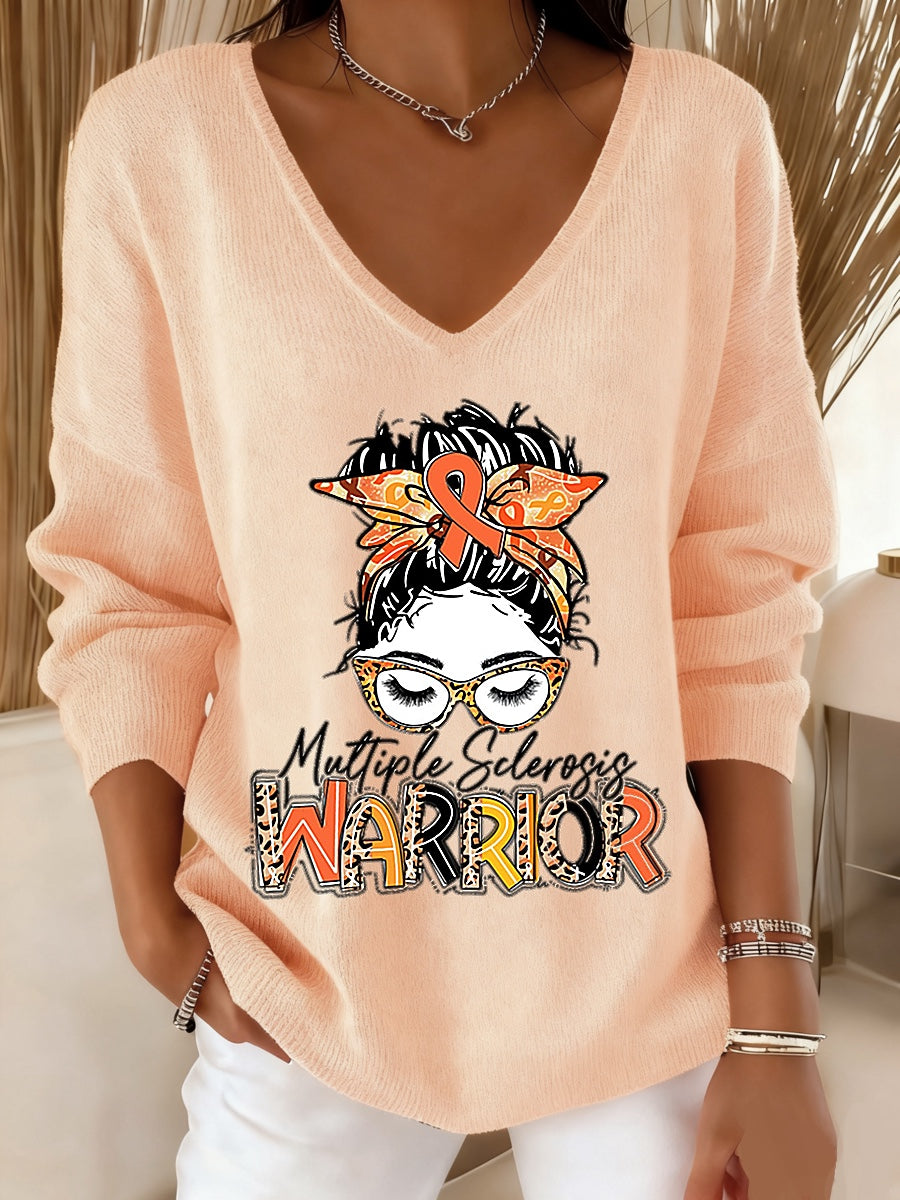 Arte Floral Retro Animal V-Neck Casual Top feminino