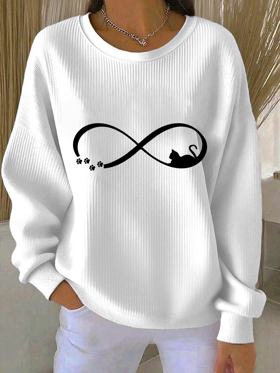 Camisola da impressão da arte do gato das mulheres