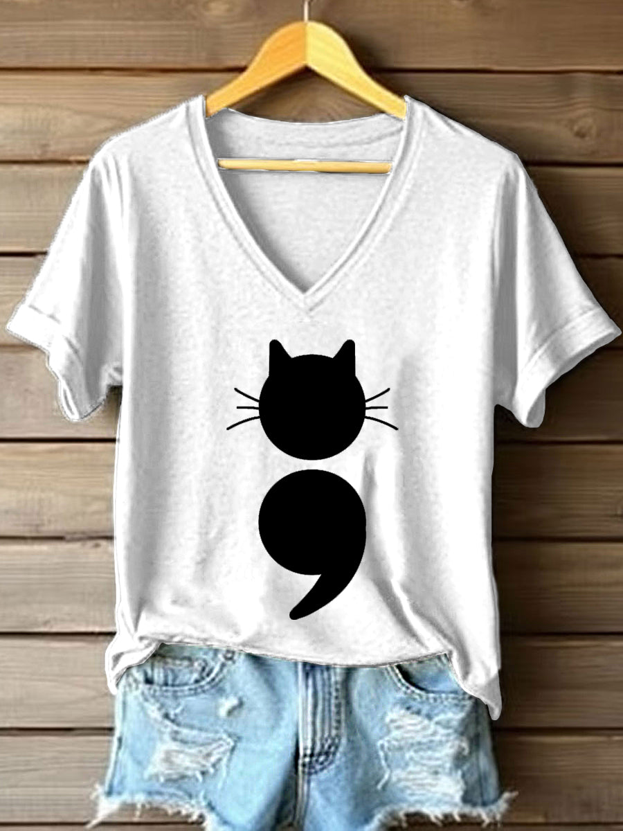 T-shirt de manga curta feminina