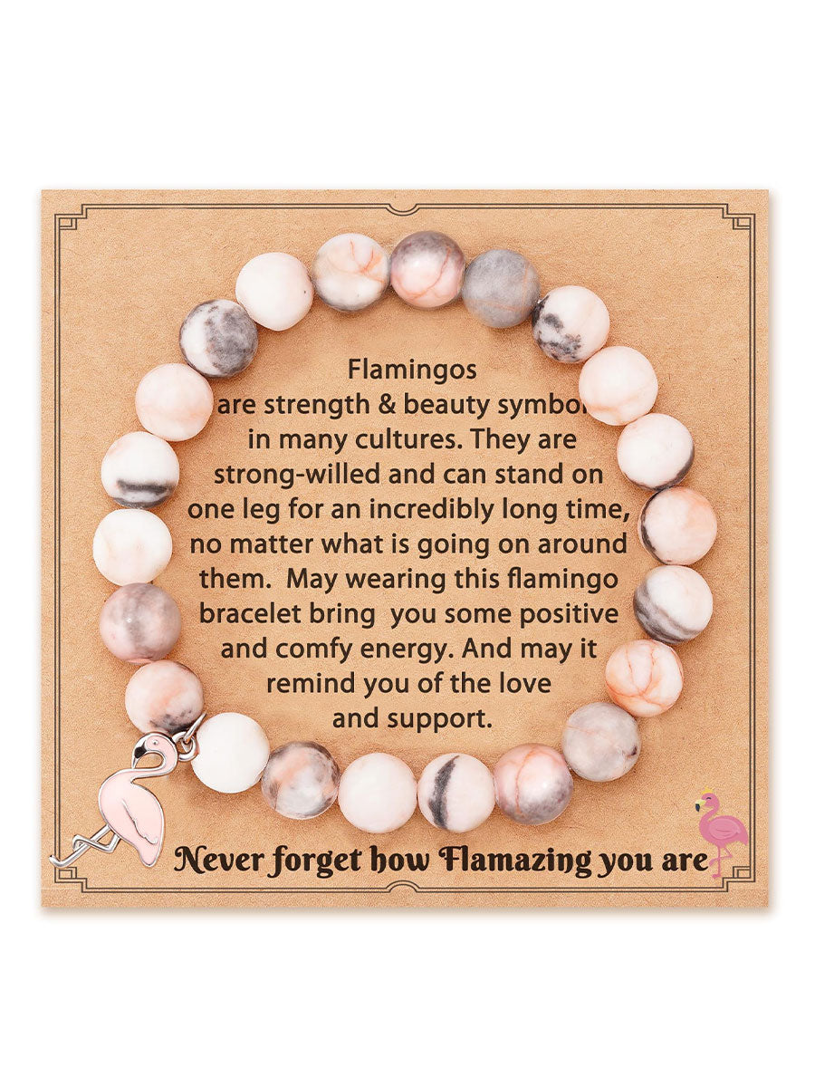Pulseira Flamingo Rosa Câncer de Mama Feminina