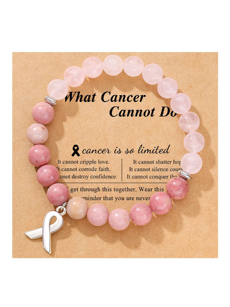 Pulseira rosa câncer de mama feminino