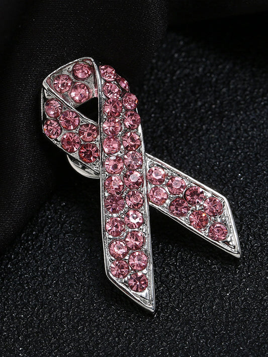 Broche rosa câncer de mama feminino