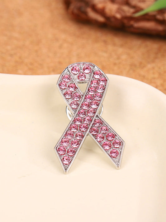 Alfinete fita rosa câncer de mama feminino