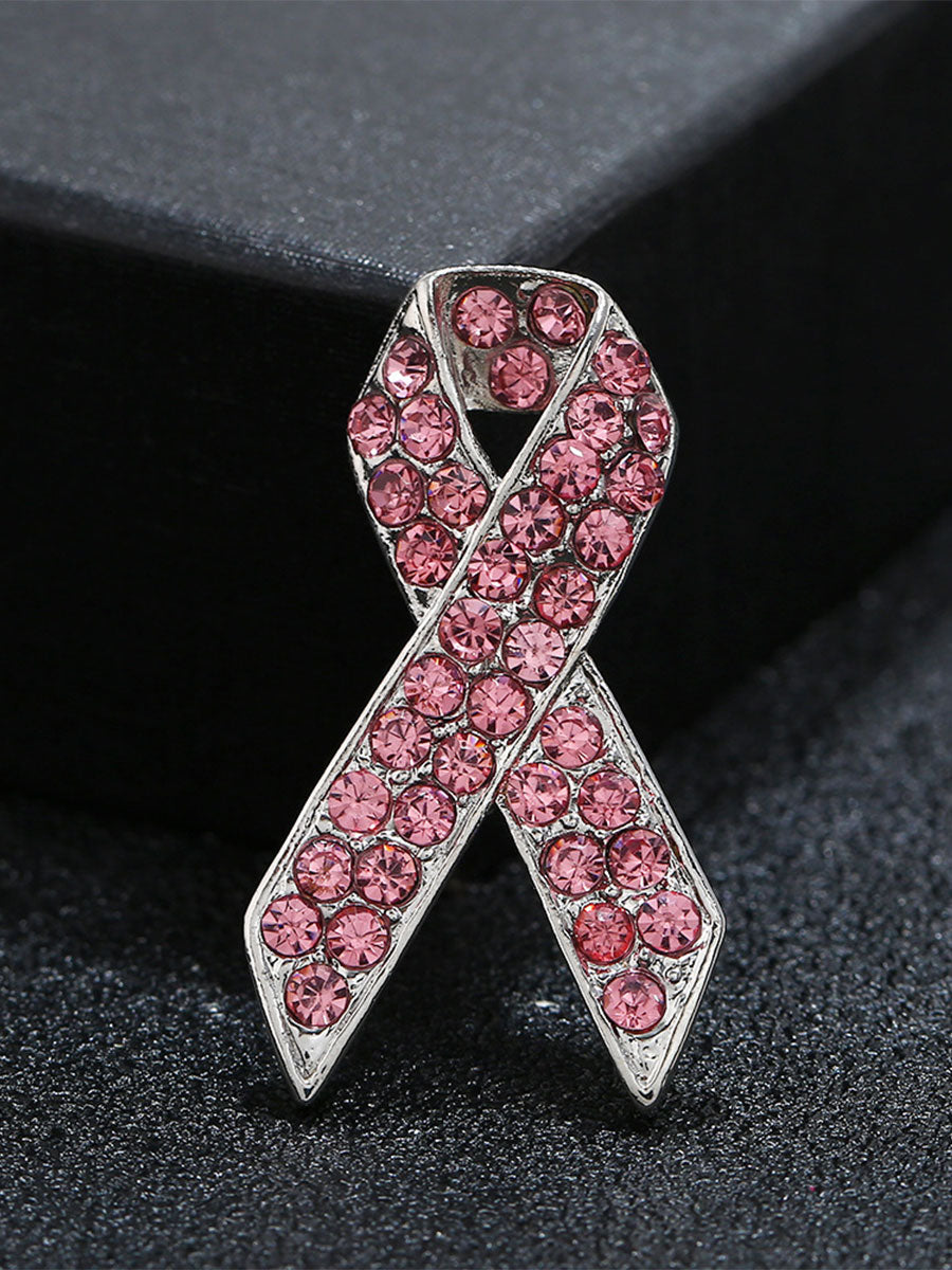 Broche rosa câncer de mama feminino